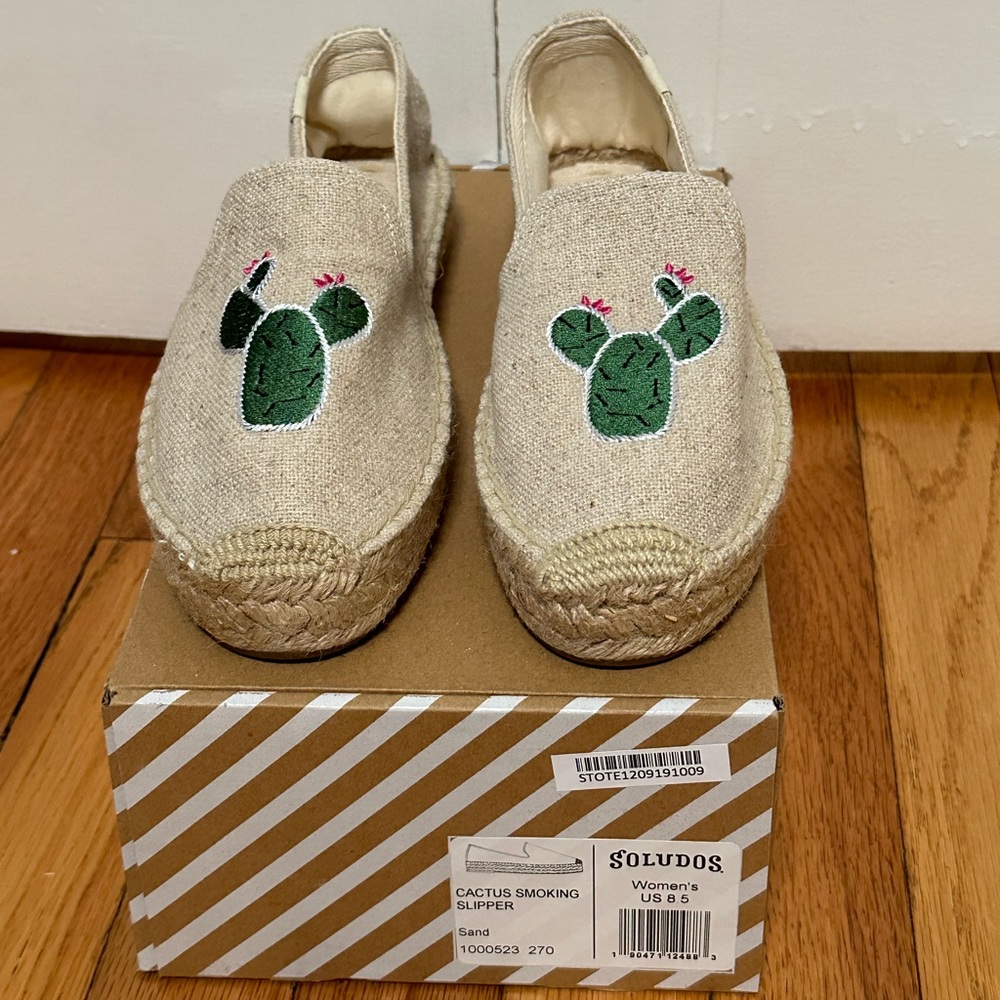 Soludos Cactus Smoking Slipper Espadrilles. NEW with Box. Size 8.5